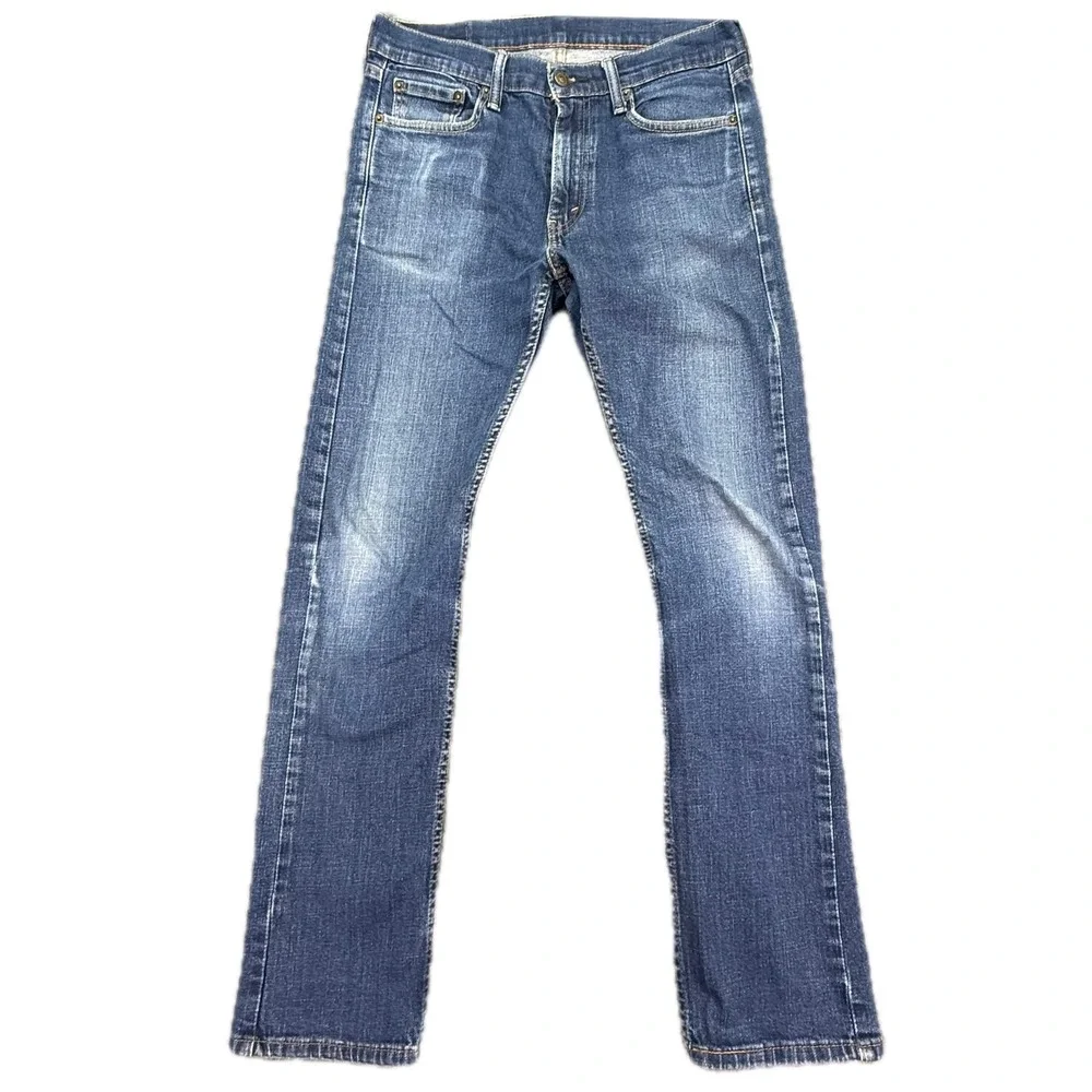Levi's 513‎ Slim Straight Jeans Mens 31x32 Blue Stretch Denim 08513-5486
